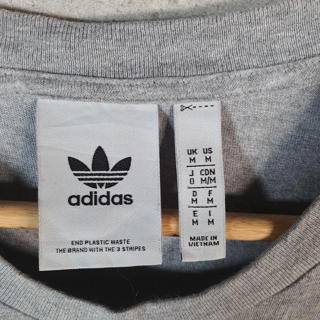 Vintage Adidas Trefoil Spellout T Shirt Shirt Men’s Medium White Logo Athletic C9746