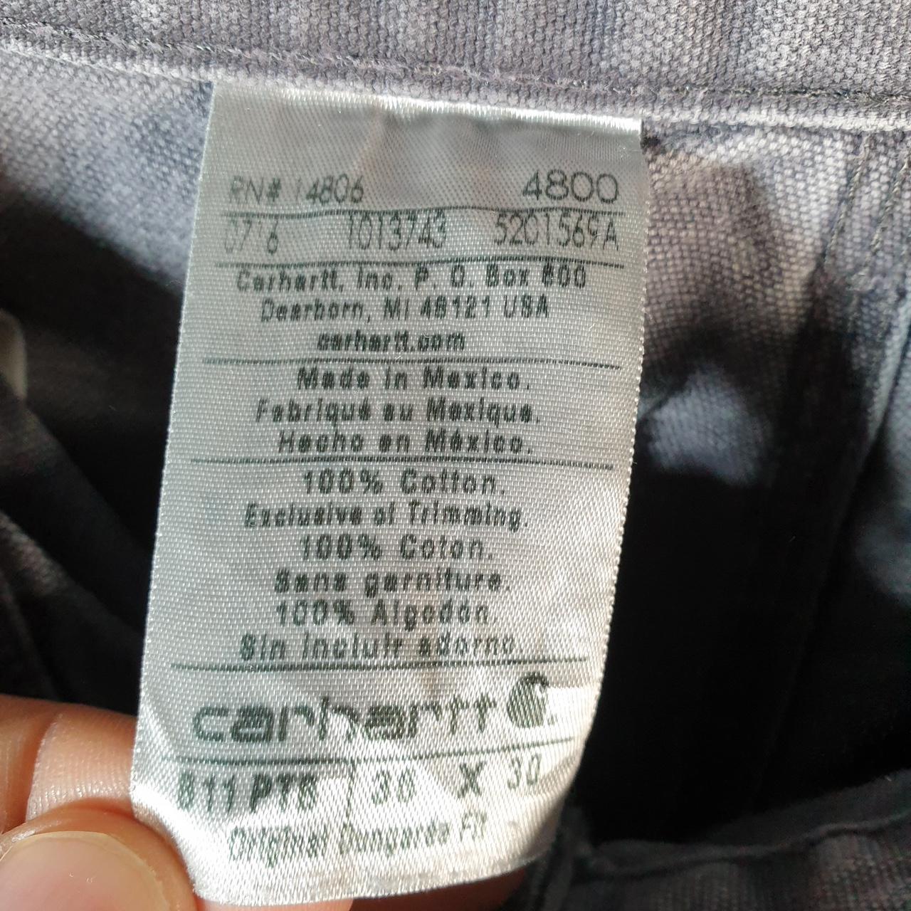Vintage Carhartt Carpenter Trousers Mens W36 L28 Grey Dungaree Fit Workwear Thrashed