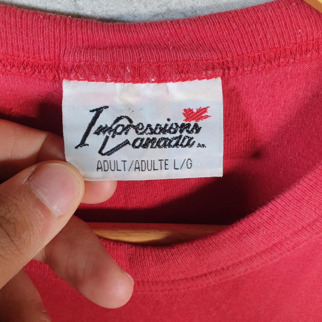 Vintage Canada Spellout Single Stitch 90s USA Single Stitch T Shirt Men’s Large Red