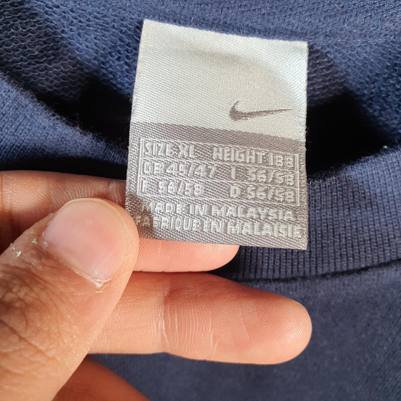 Vintage Nike 90s Embroidered Sweatshirt Men’s XL Navy Blue Swoosh Y2K Pullover