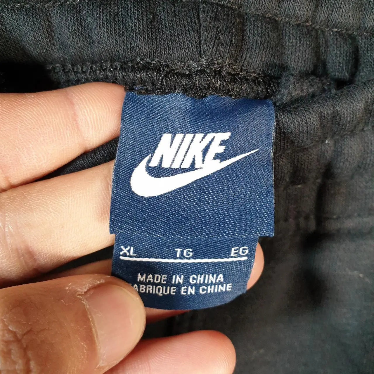 Vintage Nike Sweatpant Joggers Mens XL Black Embroidered Swoosh Sports Tracksuit - Big Fish Vintage