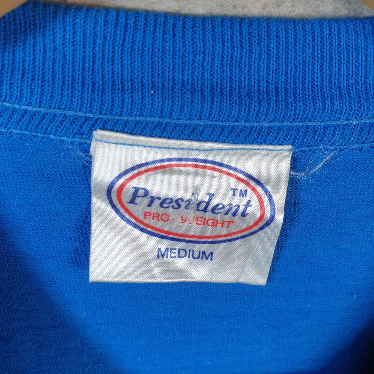 Vintage President City of London 90s USA Single Stitch T Shirt Men’s Medium Blue