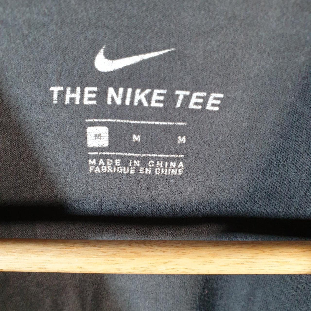 Vintage Nike Spellout T Shirt Men’s Medium Grey Logo Swoosh Athletic
