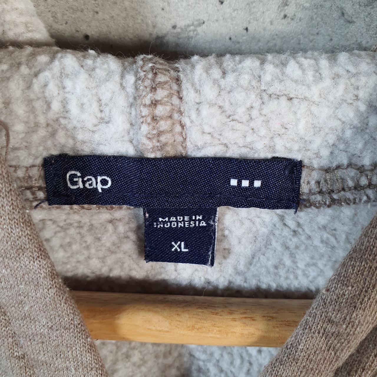 Vintage Gap Spellout Hoodie Womens XL Brown Y2K Sweatshirt Logo Embroidered