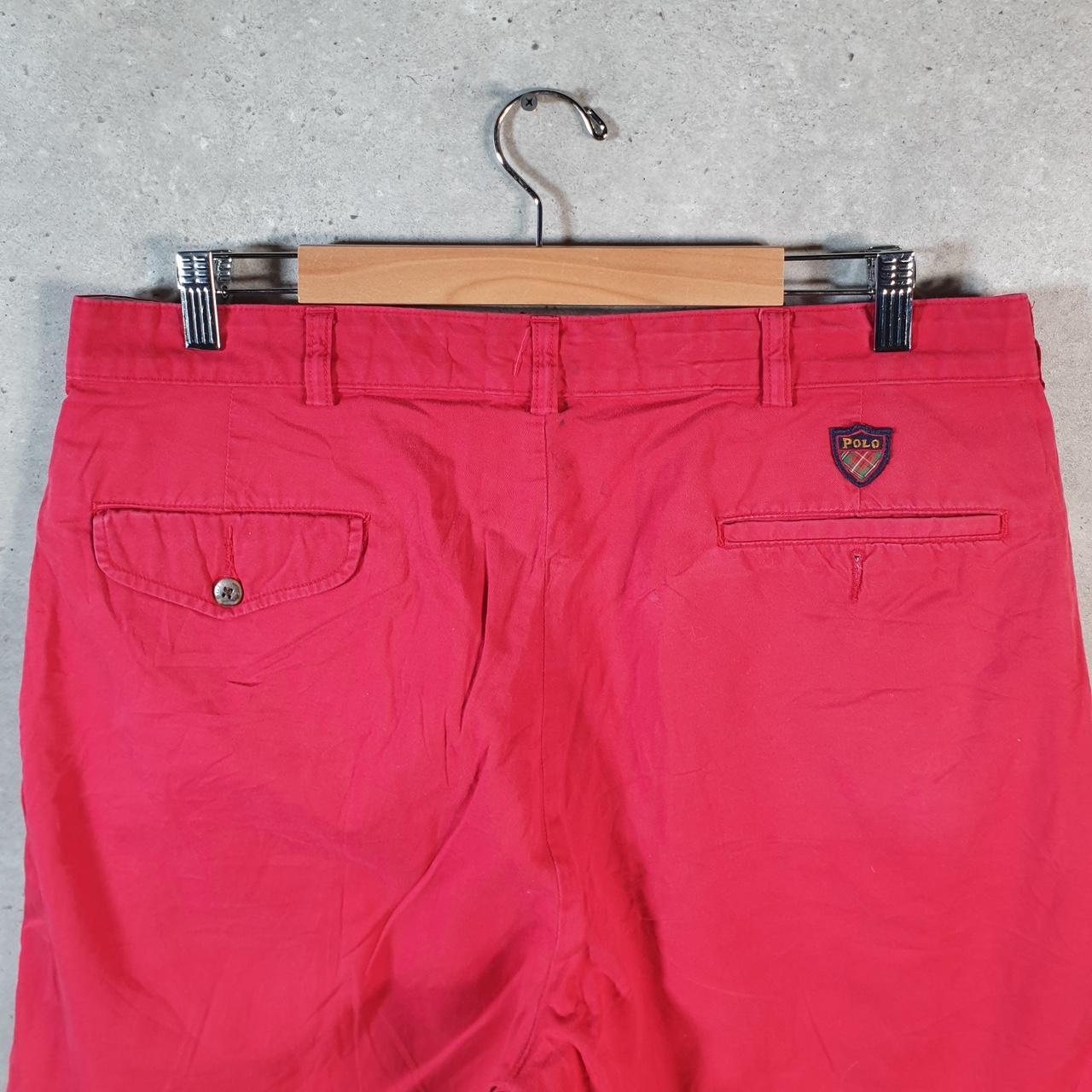 Vintage Ralph Lauren Polo Shorts Jorts Chino Cargo Men’s W36 Red Baggy Cotton A4262