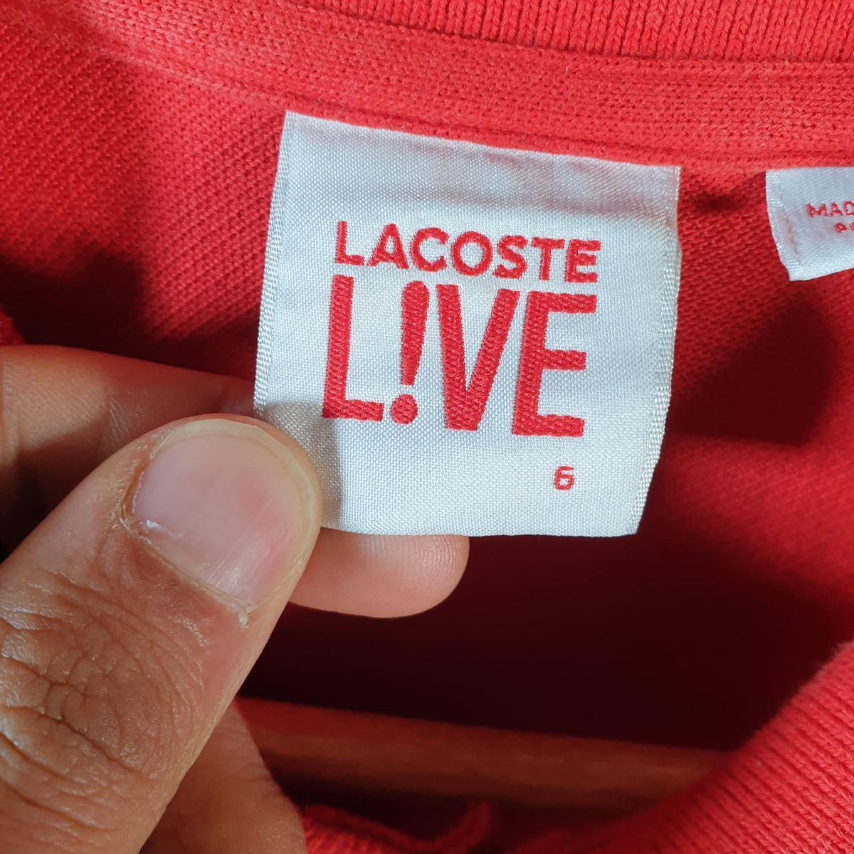 Vintage Lacoste Polo Shirt Men’s Medium Red Regular Fit Embroidered Logo