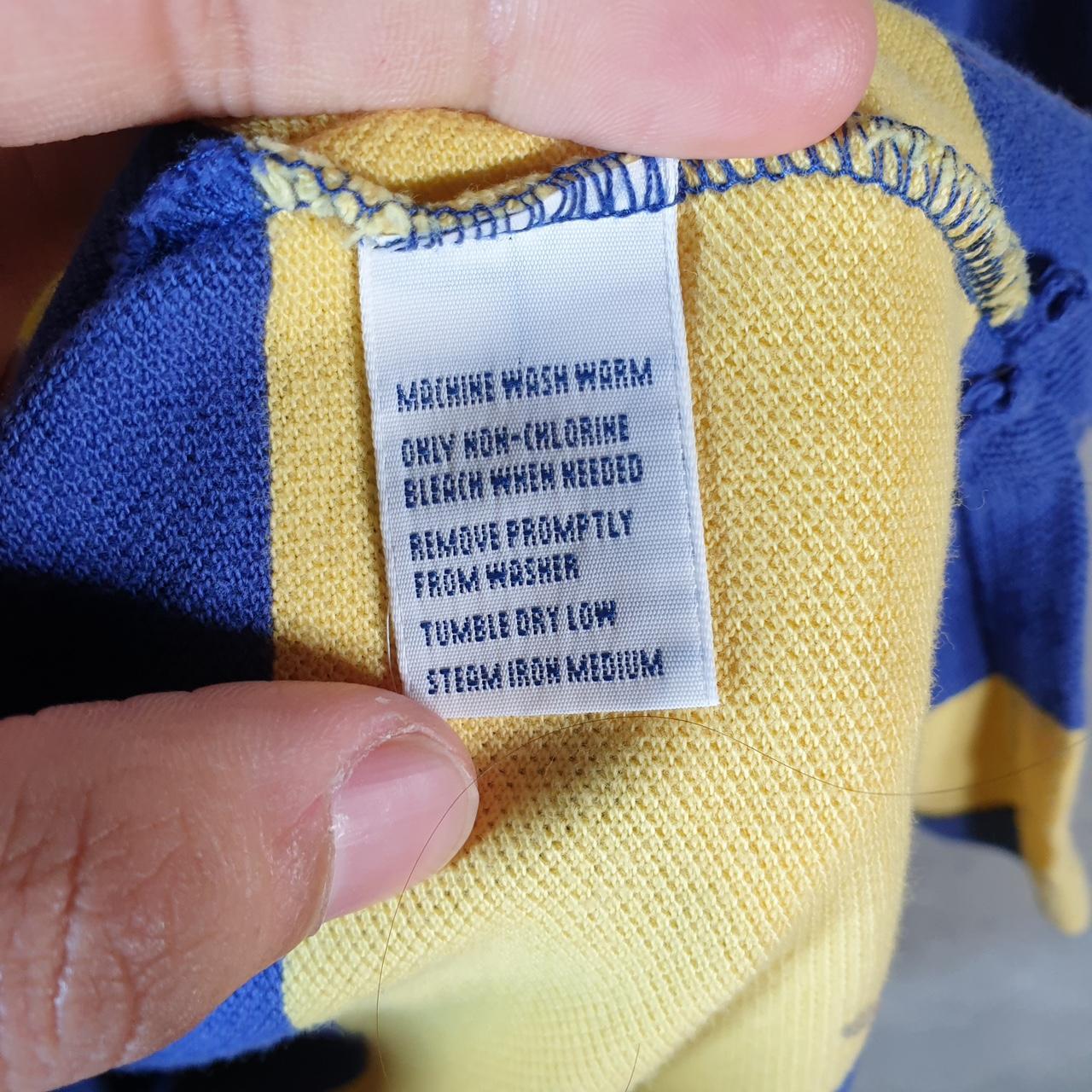 Vintage Ralph Lauren Polo Shirt Men’s Large Blue Striped Cotton Pony C9625