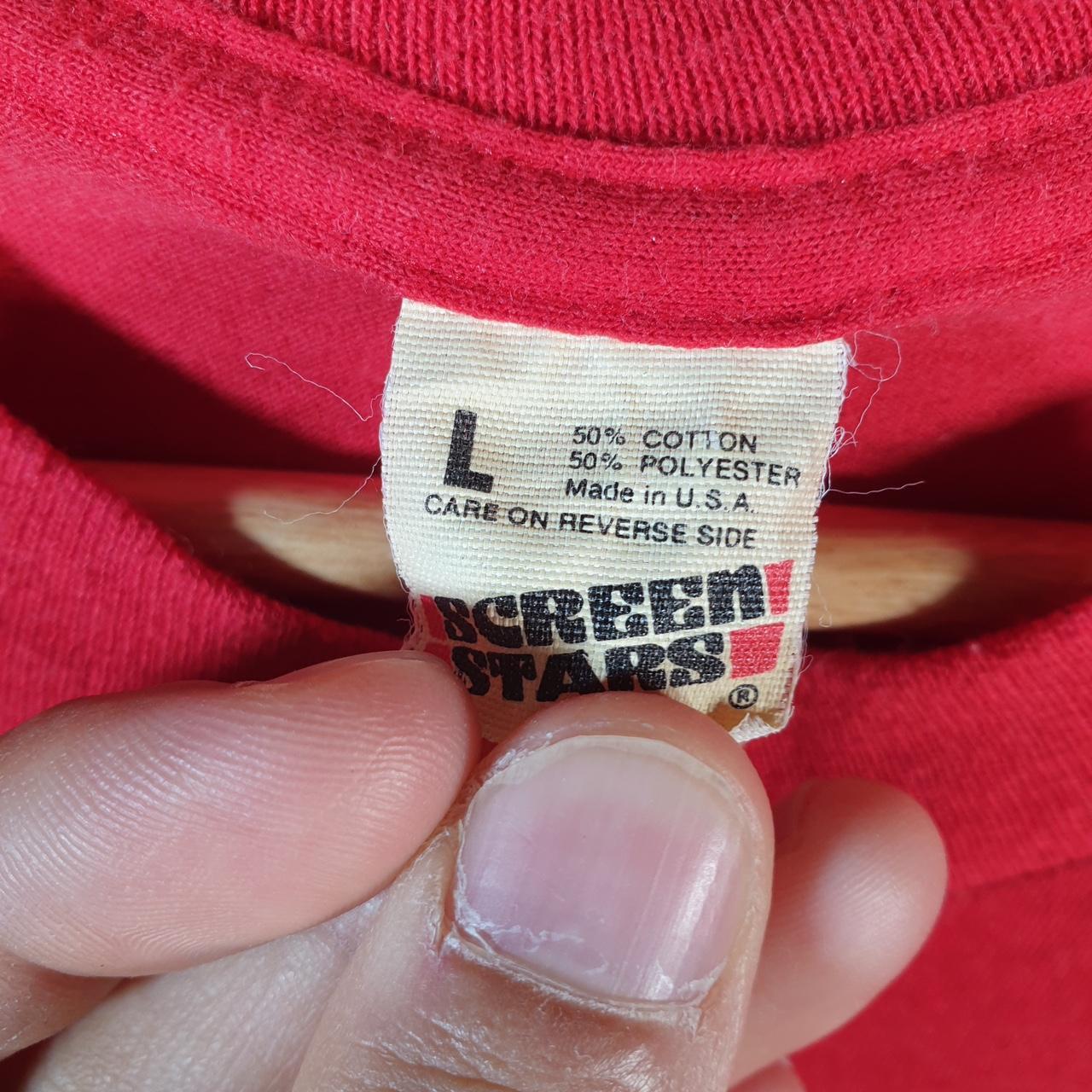 Vintage Screen Stars 1992 Nutmeg State Games USA Single Stitch T Shirt Men’s Large Red