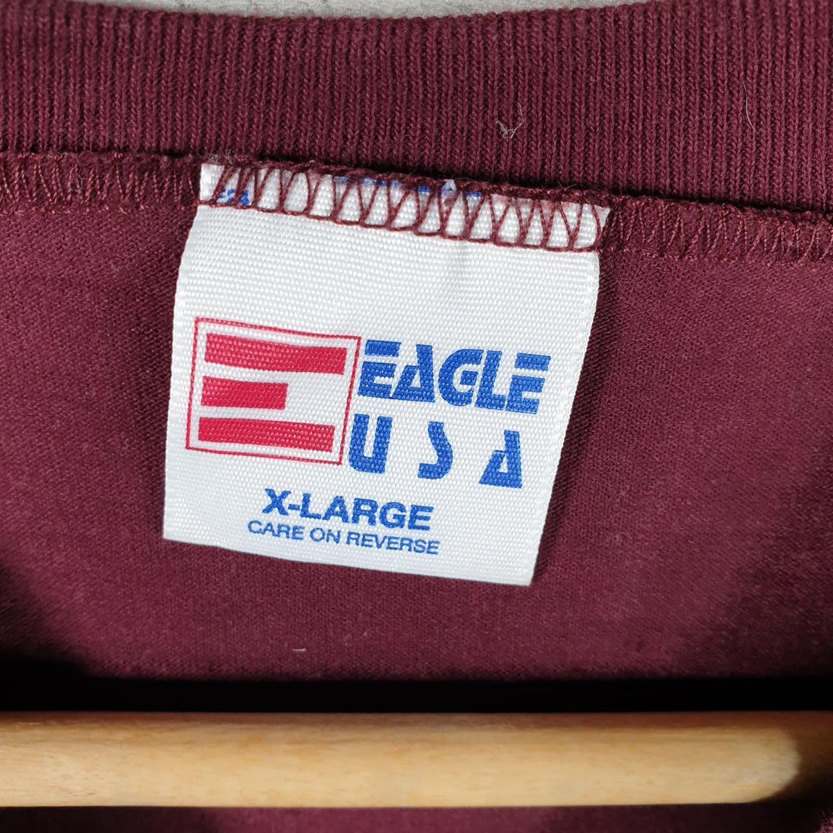 Vintage Eagle Northern Soccer 90s USA Single Stitch T Shirt Men’s XL Burgundy Red Big Fish Vintage