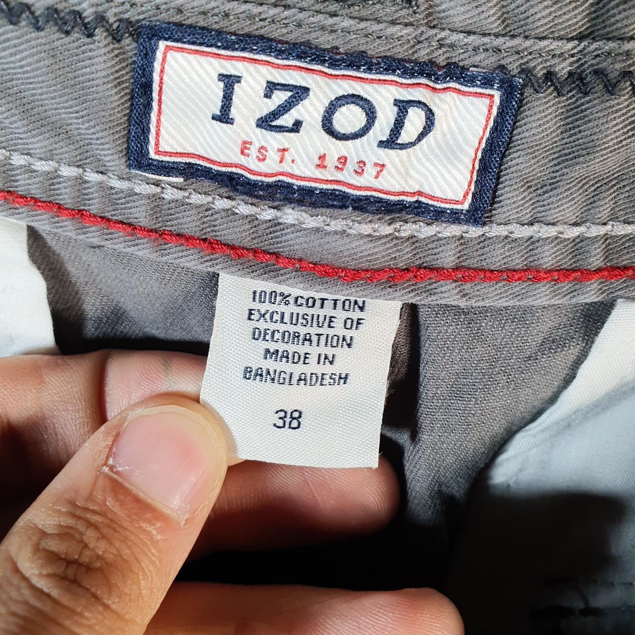 Vintage Izod Golf Chino Shorts Jorts Cargo Men’s W38 Grey Baggy Cotton