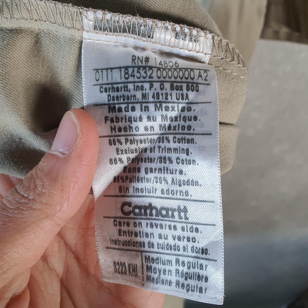 Vintage Carhartt Shirt Button Down Mens Medium Brown Chore Utility Relaxed