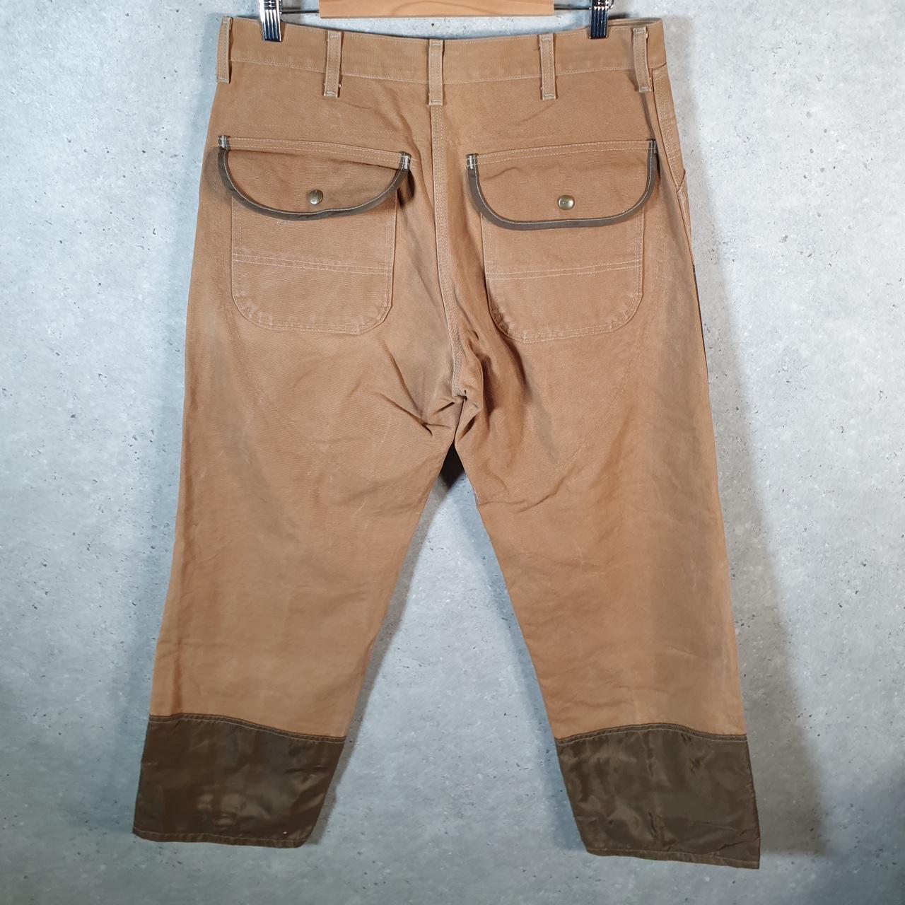 Vintage Carhartt Carpenter Double Knee Trousers Mens W34 L30 Brown Original Fit Workwear