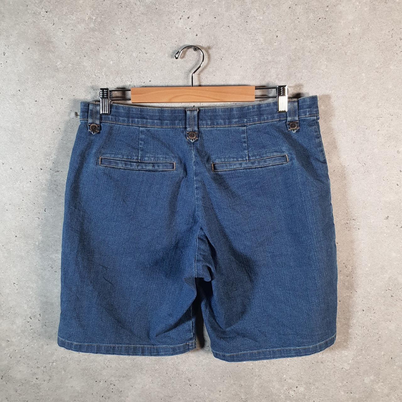 Vintage Lee Low Rise Baggy Shorts Jorts Cargo Womens W34 Blue Relaxed Denim A4578