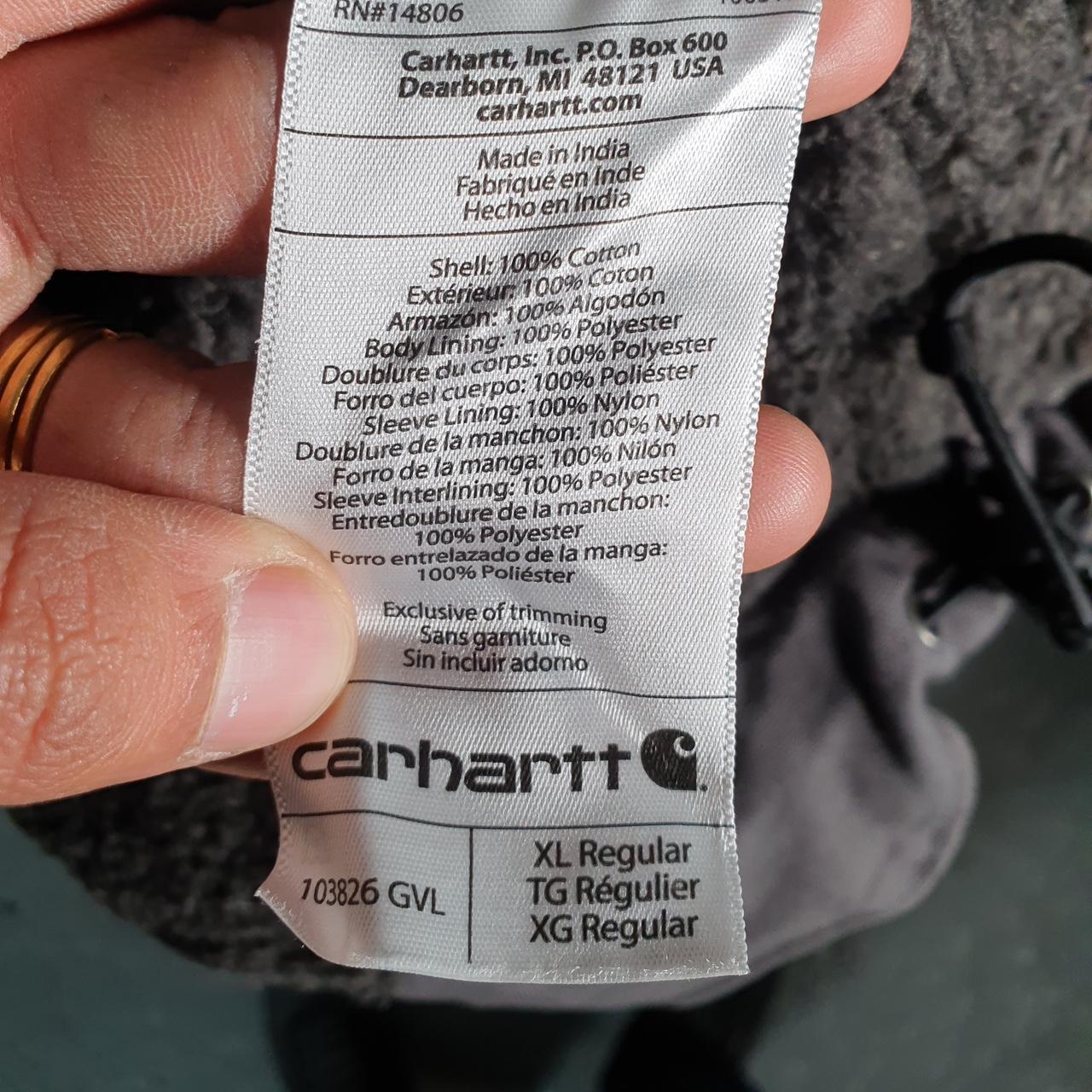 Vintage Carhartt Duck Blanket Lined Jacket Men’s XL Grey Canvas Relaxed Fit USA G2124