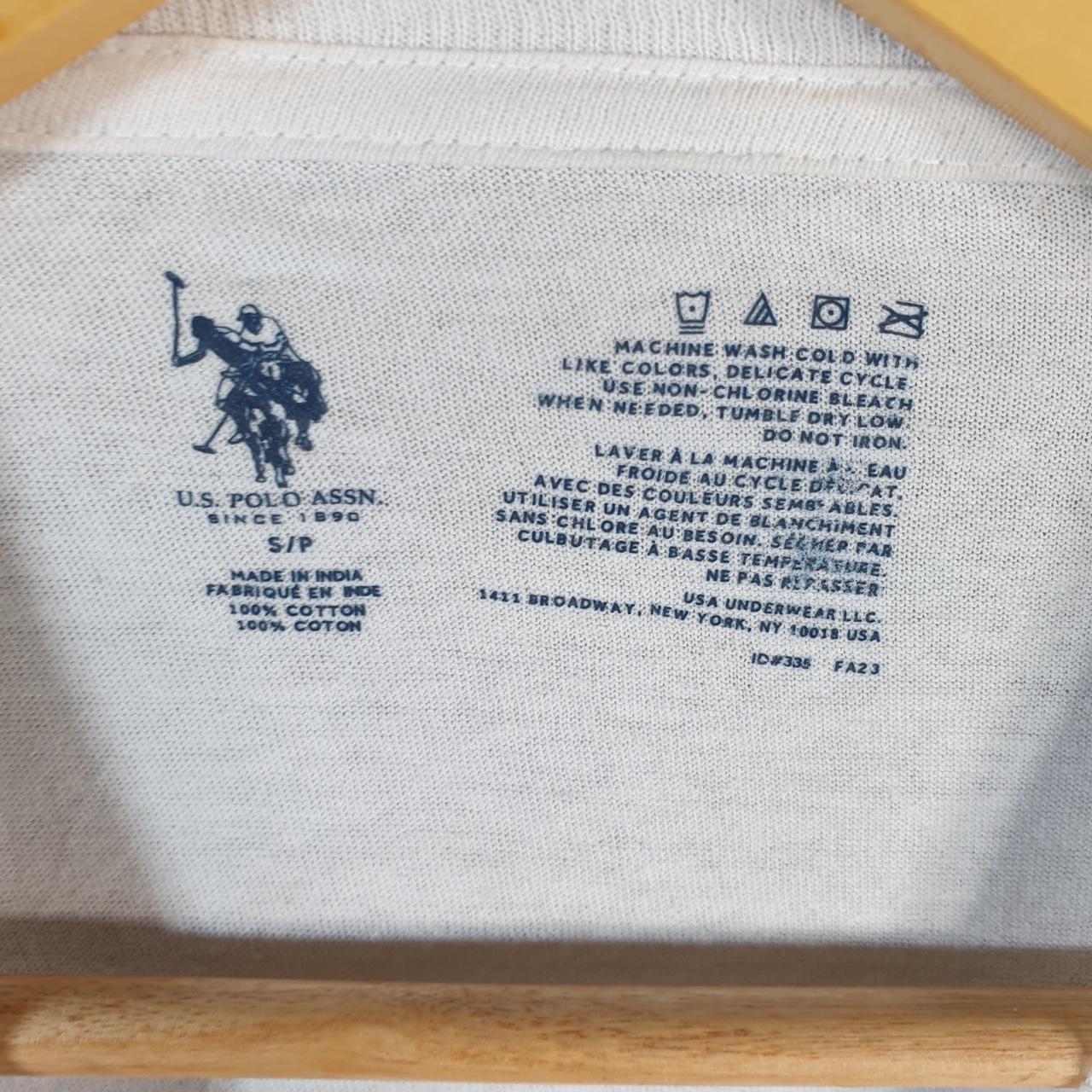 Vintage U.S. Polo Assn. Embroidered Logo T Shirt Mens Small White Athletic Casual