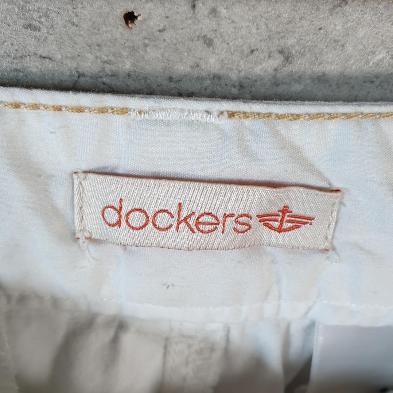 Vintage Dockers Chino Shorts Jorts Cargo Womens W32 White Baggy Cotton A4308