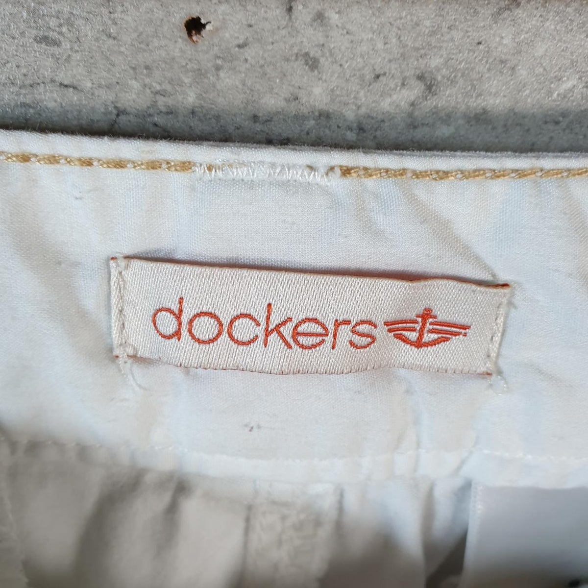 Vintage Dockers Chino Shorts Jorts Cargo Womens W32 White Baggy Cotton A4308