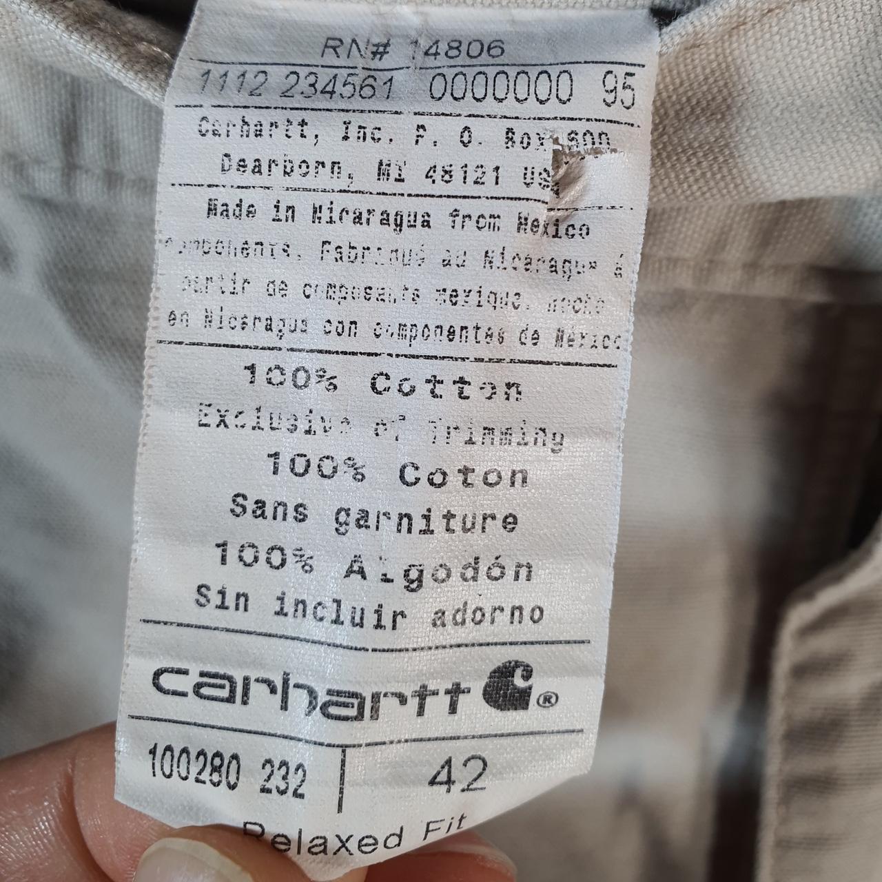 Vintage Carhartt Baggy Carpenter Shorts Jorts Cargo Men’s W42 Brown Relaxed Fit Workwear A4707