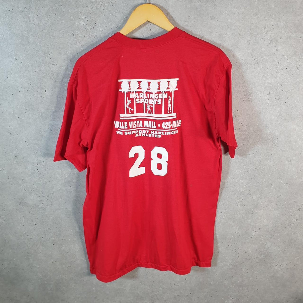 Vintage Duke Harlingen Cardinals Basketball 1994 USA Single Stitch T Shirt Men’s XL Red