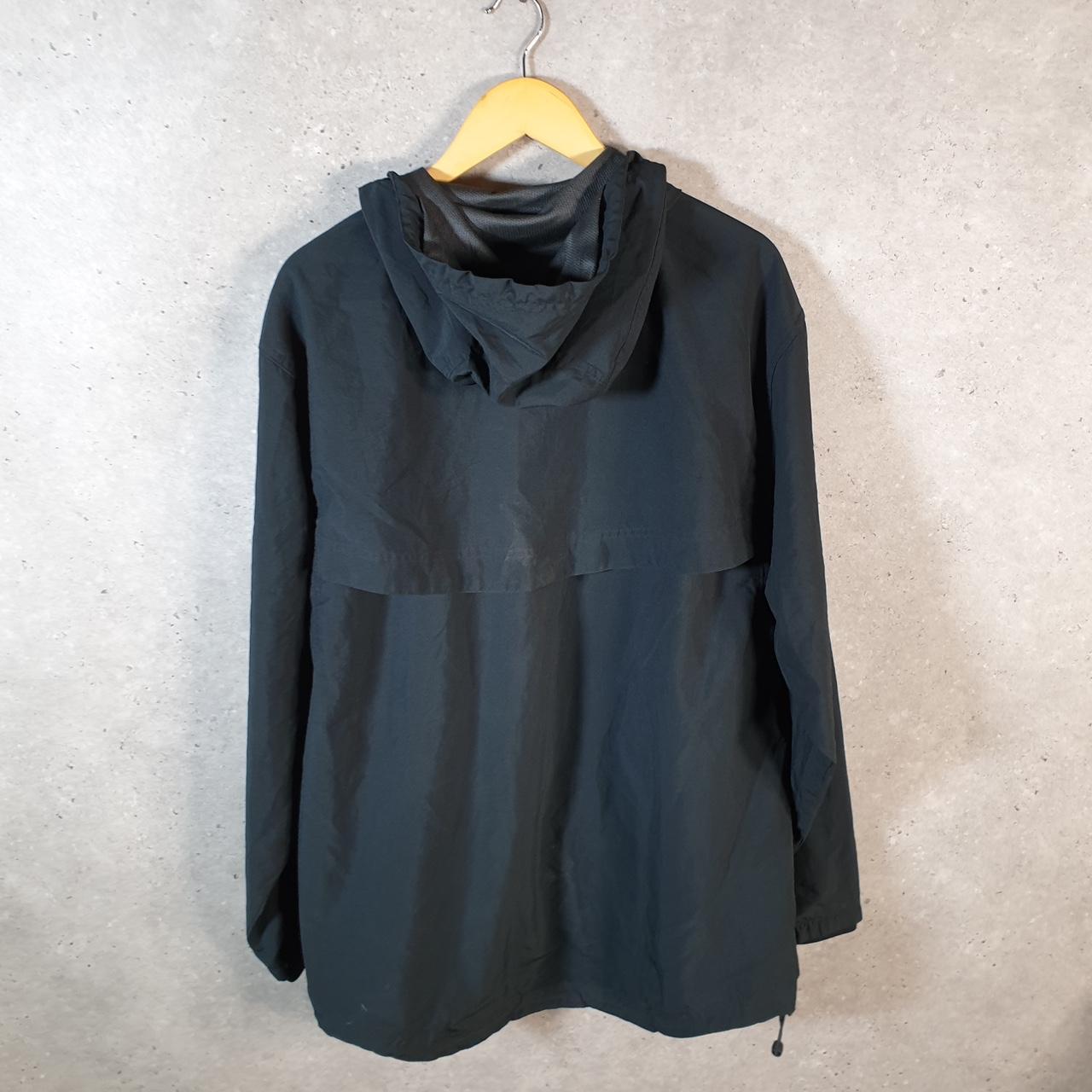 Vintage Nike Windbreaker Track Jacket Mens Large Black USA Swoosh 1/4 Zip USA