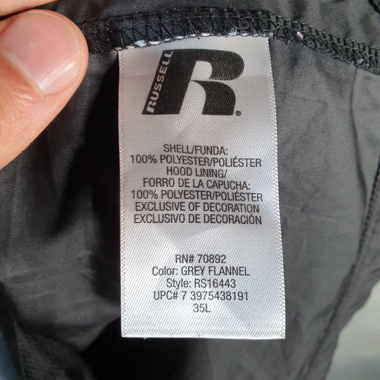 Vintage Russell Athletic Windbreaker Track Jacket Mens Medium Grey Athletic Full Zip