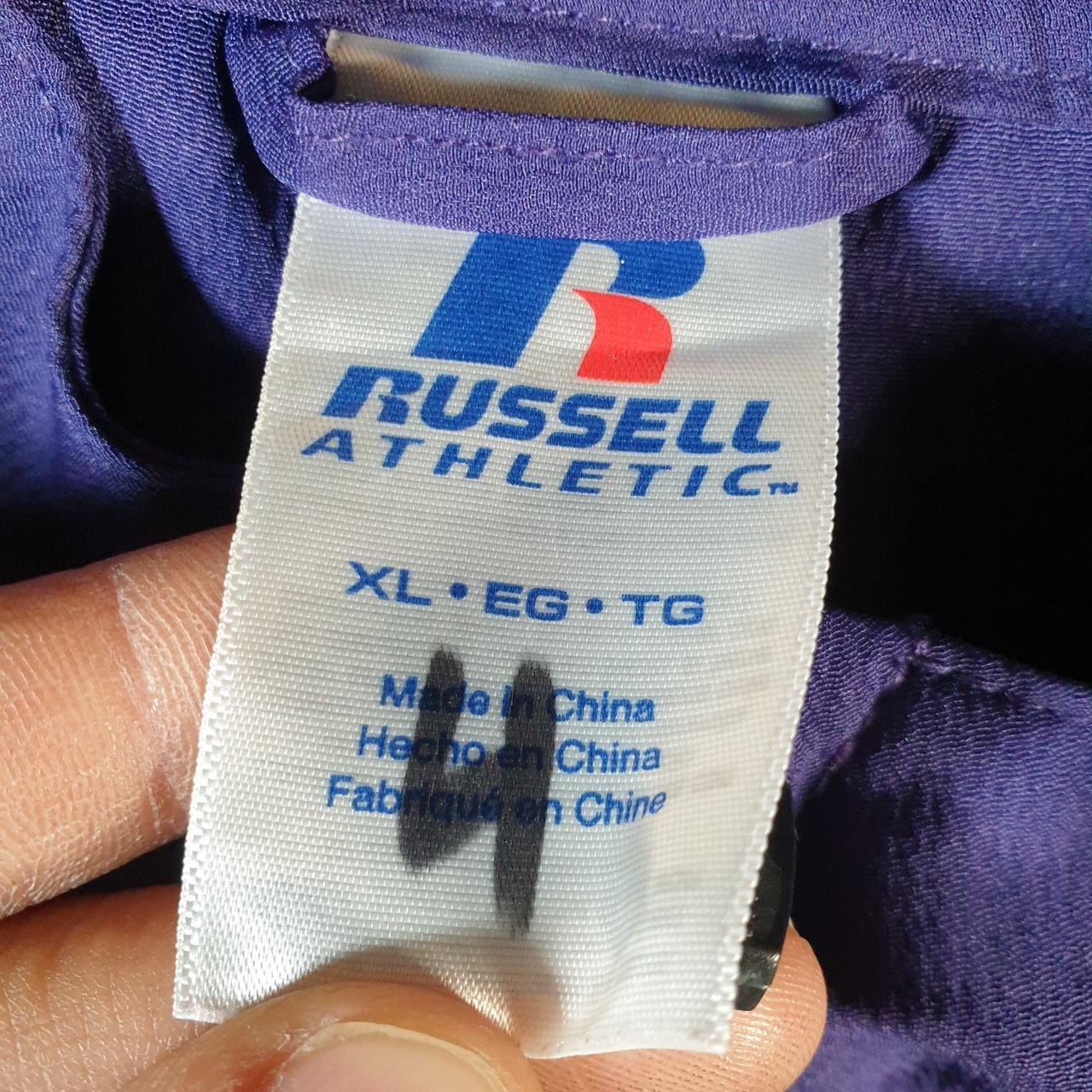 Vintage Russell Athletic TTU Football USA Track Jacket Men’s XL Purple Full Zip