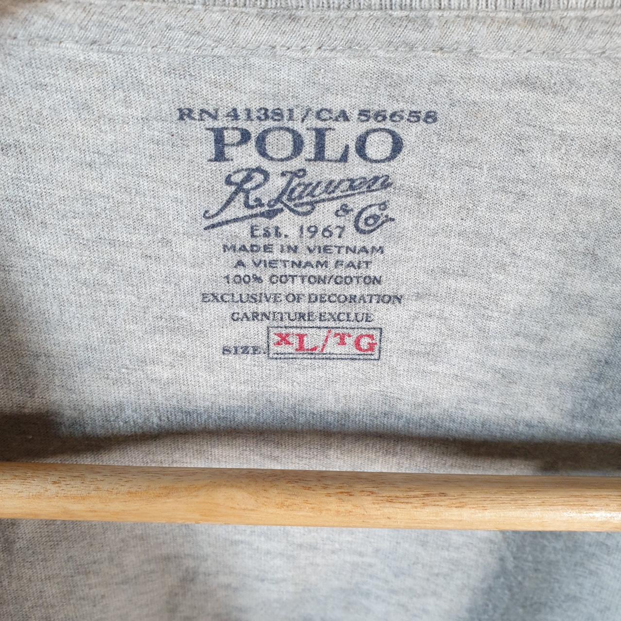 Vintage Ralph Lauren Polo T Shirt Men’s XL Grey Embroidered Classic Fit Pony C8622