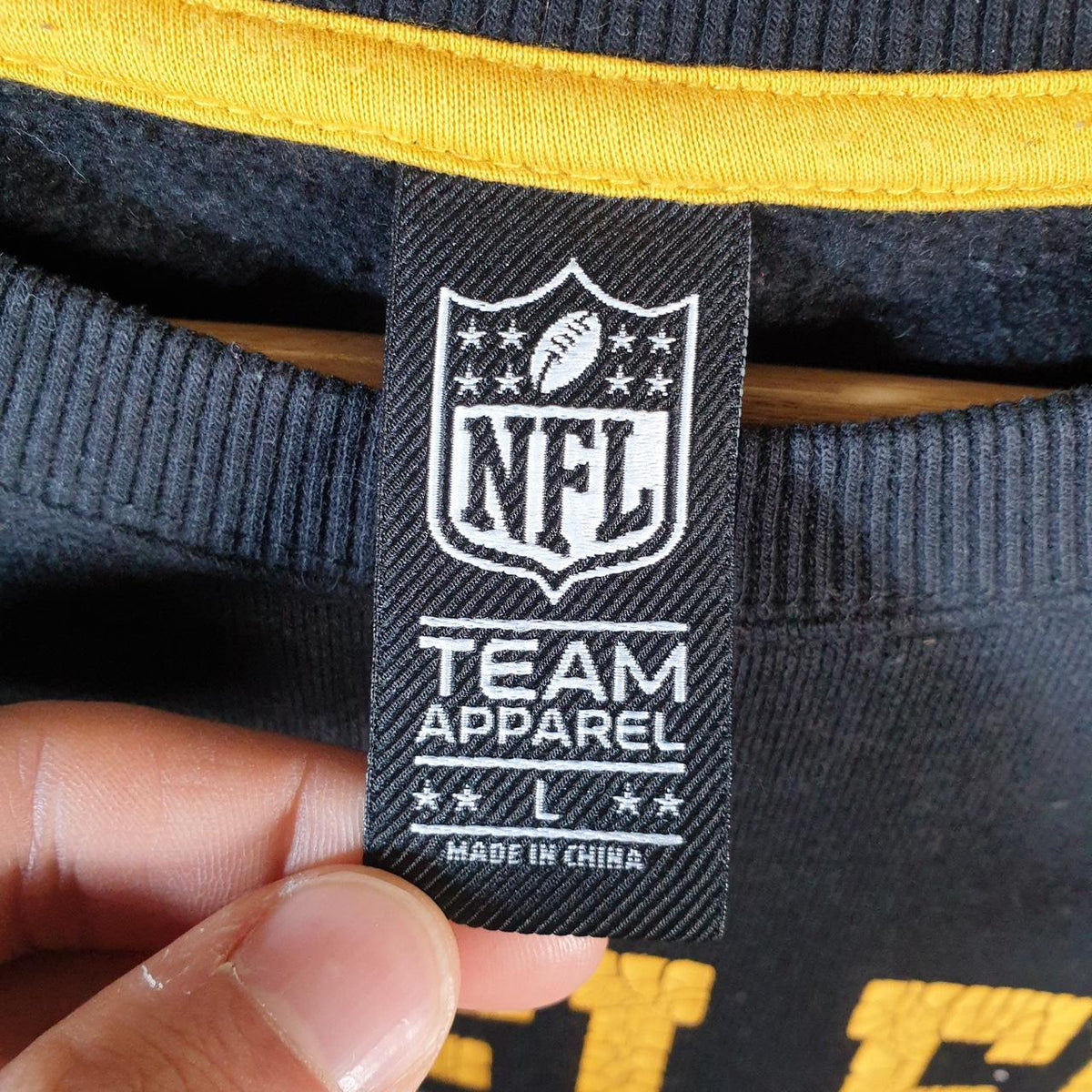 Vintage NFL Pittsburgh Steelers Sweatshirt Womens Large Black USA Pro Sport American Football