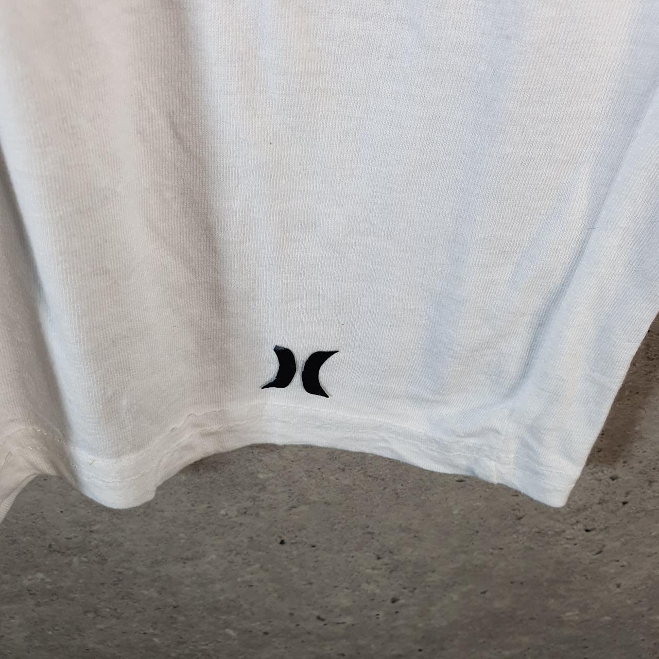 Vintage Hurley Spellout T Shirt Men’s White Medium Casual Sports Logo Athletic