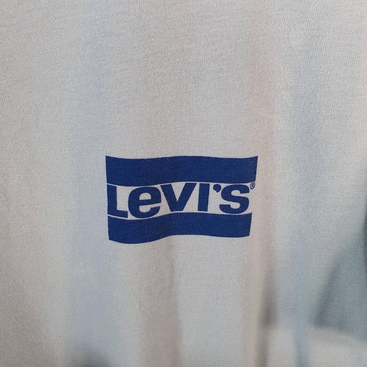 Vintage Levis Spellout T Shirt Shirt Men’s Medium Blue Logo Athletic Casual