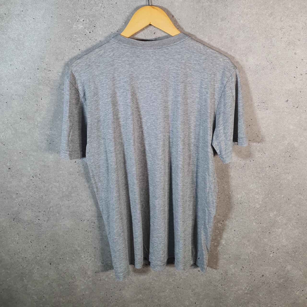 Vintage Nike Dri Fit Running T Shirt Shirt Men’s Medium Grey Logo Swoosh Athletic C9717