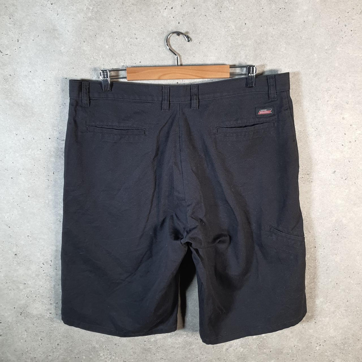 Vintage Dickies Baggy Chino Shorts Jorts Cargo Mens W38 Black Relaxed Fit