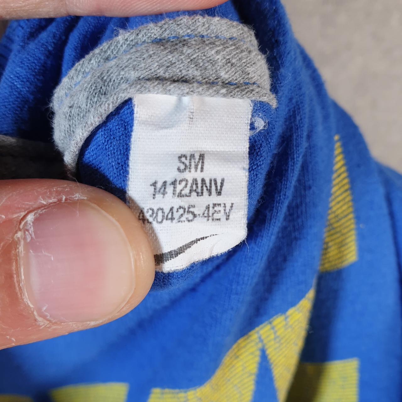 Vintage Nike T Shirt Men’s Small Blue Printed Single Swoosh Logo Athletic C8264