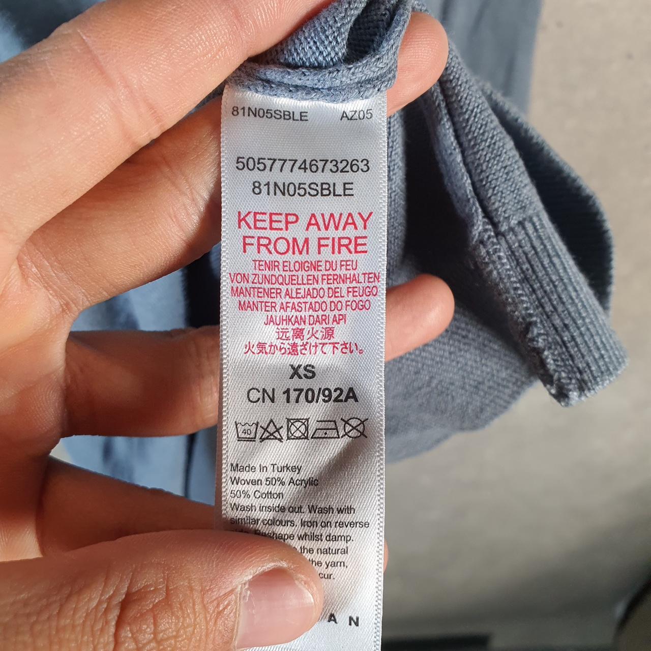 Vintage Topman 1/4 Zip Knit Sweater Men’s XS Blue Y2K Pullover Casual