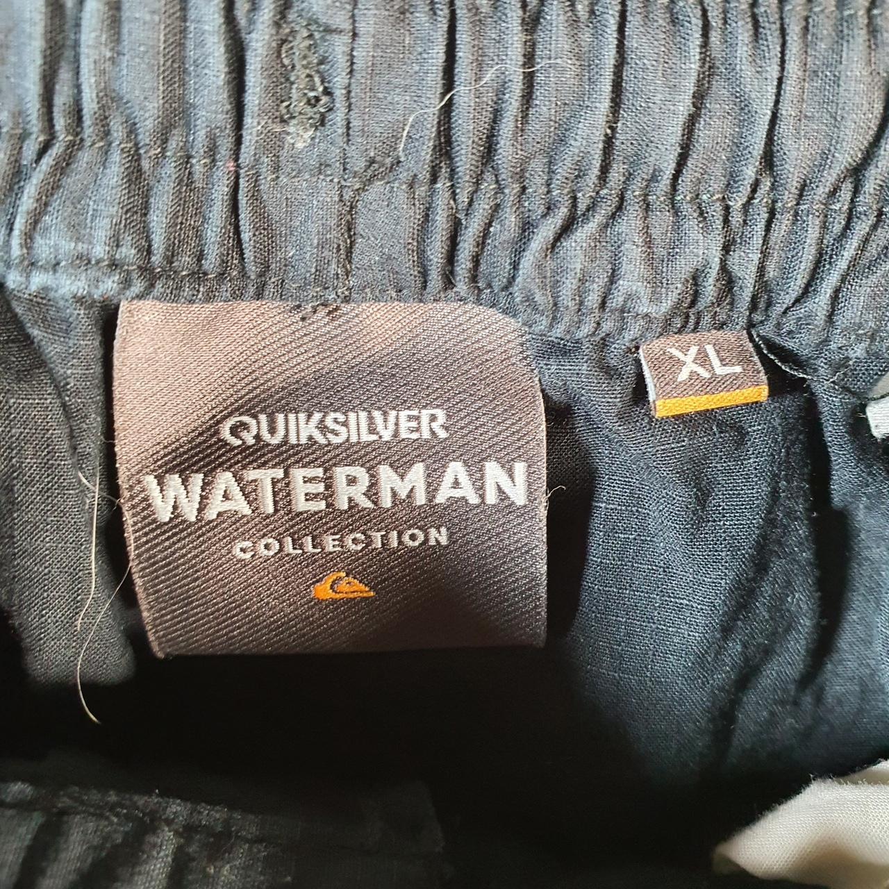 Vintage Quiksilver Waterman Chino Shorts Jorts Cargo Men’s XL Black Baggy Cotton A4462