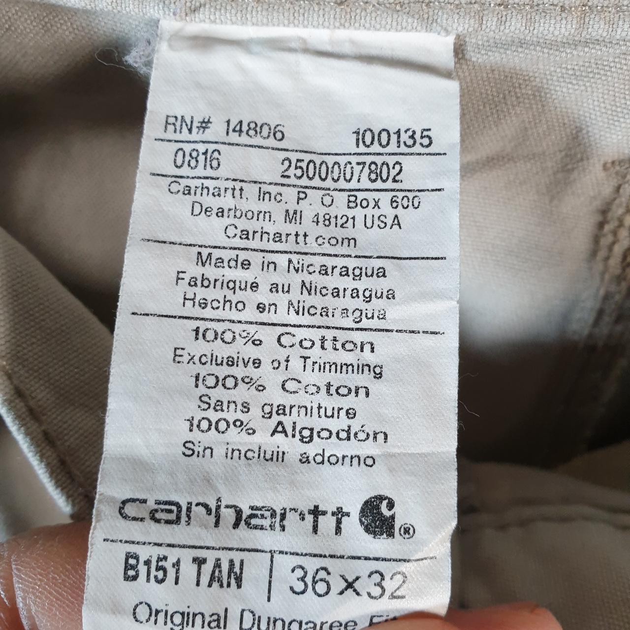 Vintage Carhartt Carpenter Trousers Mens W36 L32 Brown Dungaree Fit Workwear USA