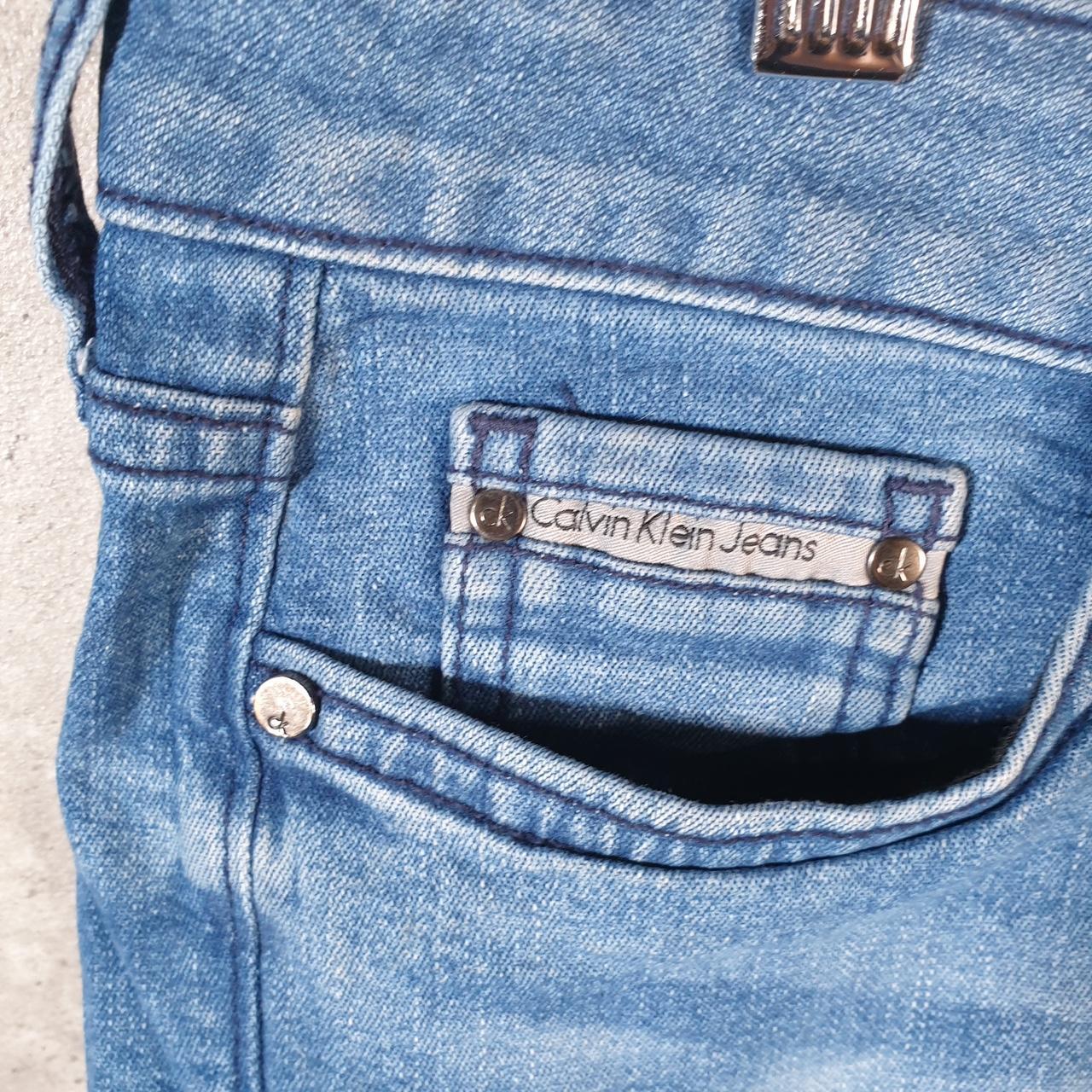 Vintage Calvin Klein Baggy Shorts Jorts Cargo Womens W30 Blue Relaxed Denim