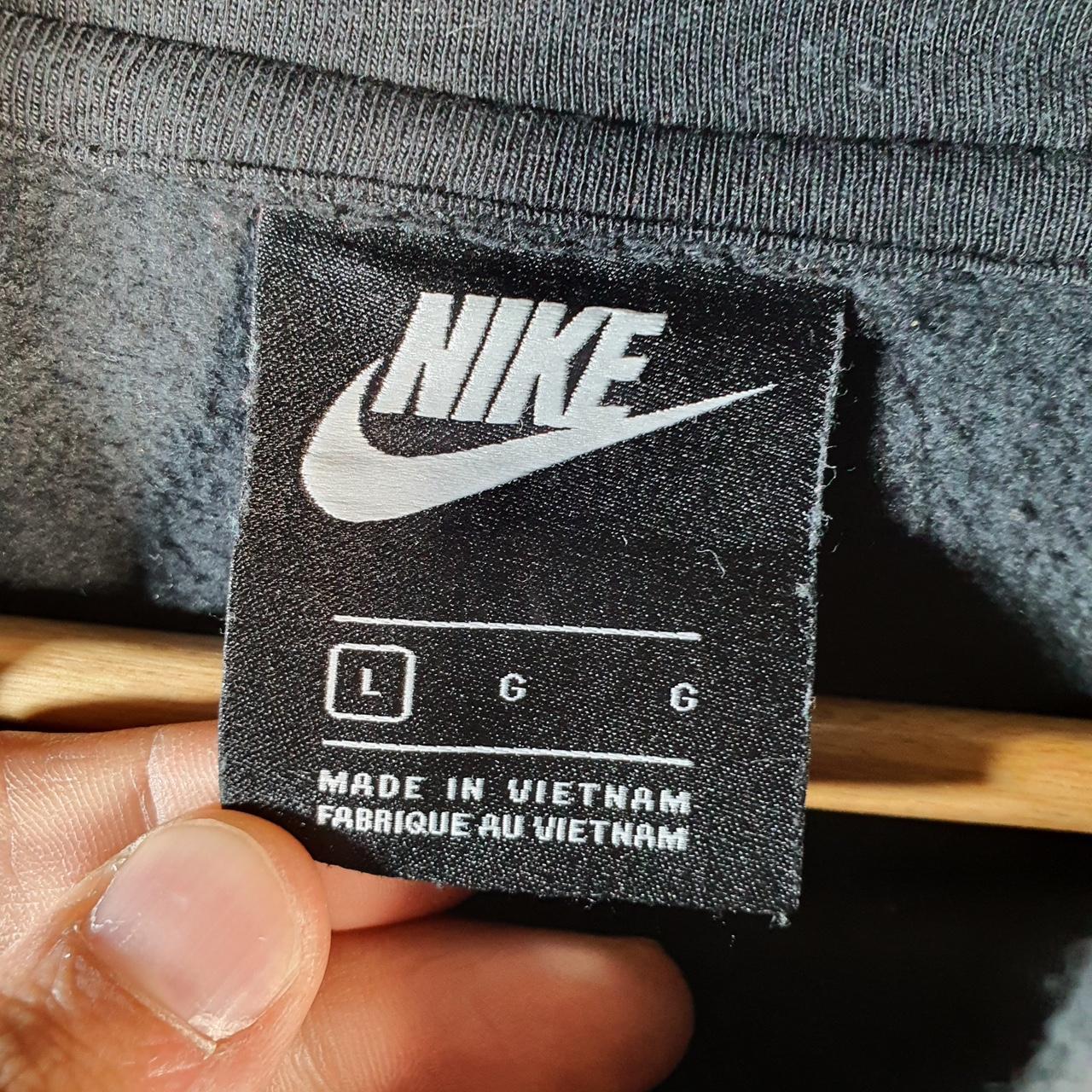 Vintage Nike Club  Hoodie Womens Large Black Swoosh Y2K Pullover