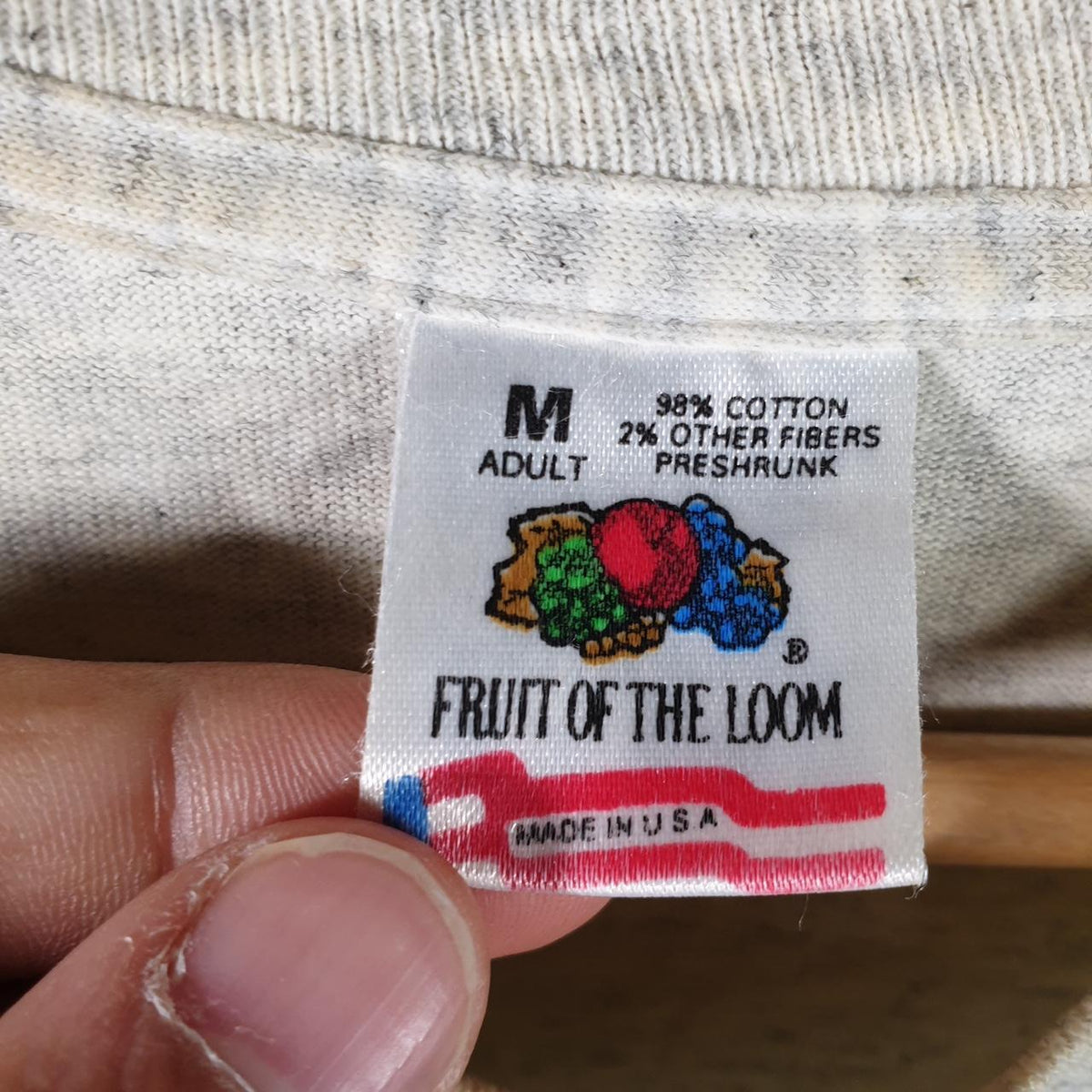 Vintage Best Fruit of the Loom Dublin Graphic USA Single Stitch T Shirt Men’s Medium Grey Big Fish Vintage