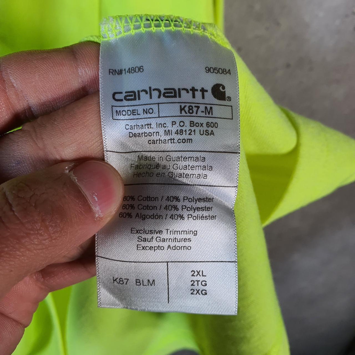 Vintage Carhartt Pocket T Shirt Men’s 2XL Green Workwear Chore Utility Loose Fit C9218