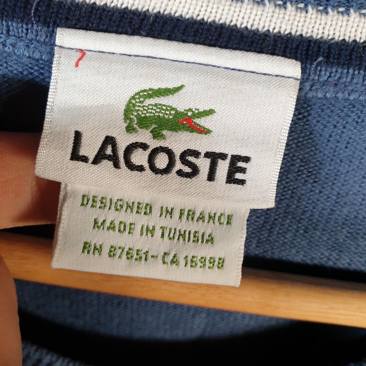 Vintage Lacoste Sweatshirt Men’s XL Blue Pullover Logo Y2K Jumper Logo Casual