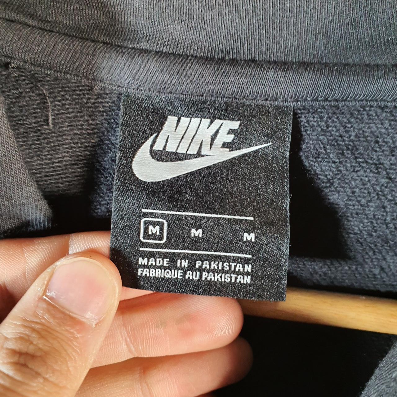 Vintage Nike Club Hoodie Womens Medium Black Long Swoosh Y2K Pullover Logo