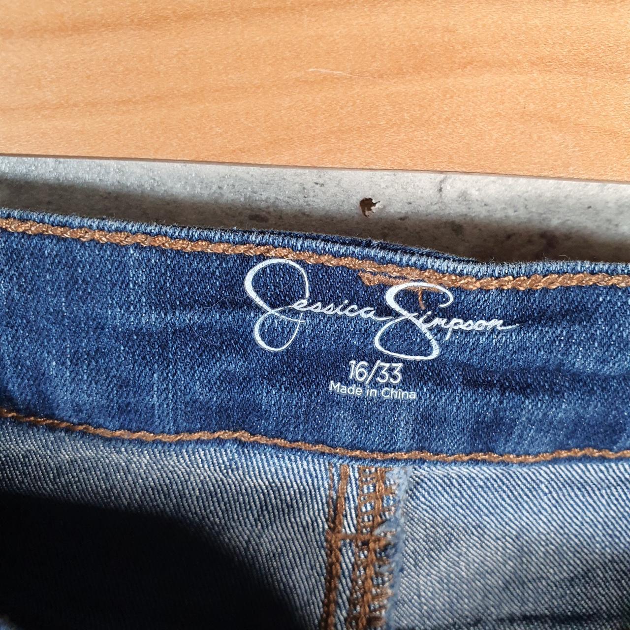 Vintage Jessica Simpson Baggy Shorts Jorts Cargo Womens W36 Blue Relaxed Denim