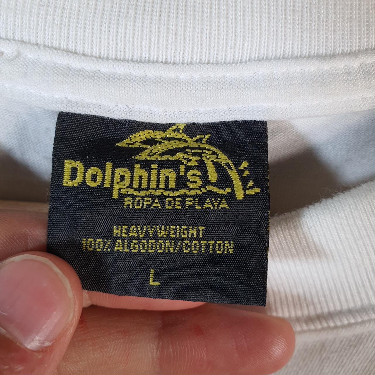 Vintage Cozumel Mexico Dolphins 90s USA Single Stitch T Shirt Men’s Large Graphic White Big Fish Vintage