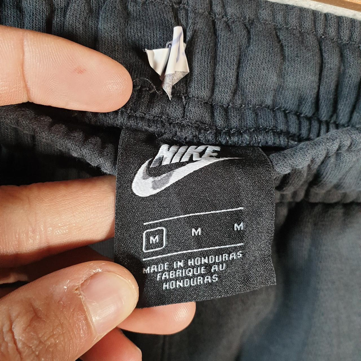 Vintage Nike Club Sweatpant Joggers Mens Medium Black Embroidered Swoosh Sports Tracksuit - Big Fish Vintage