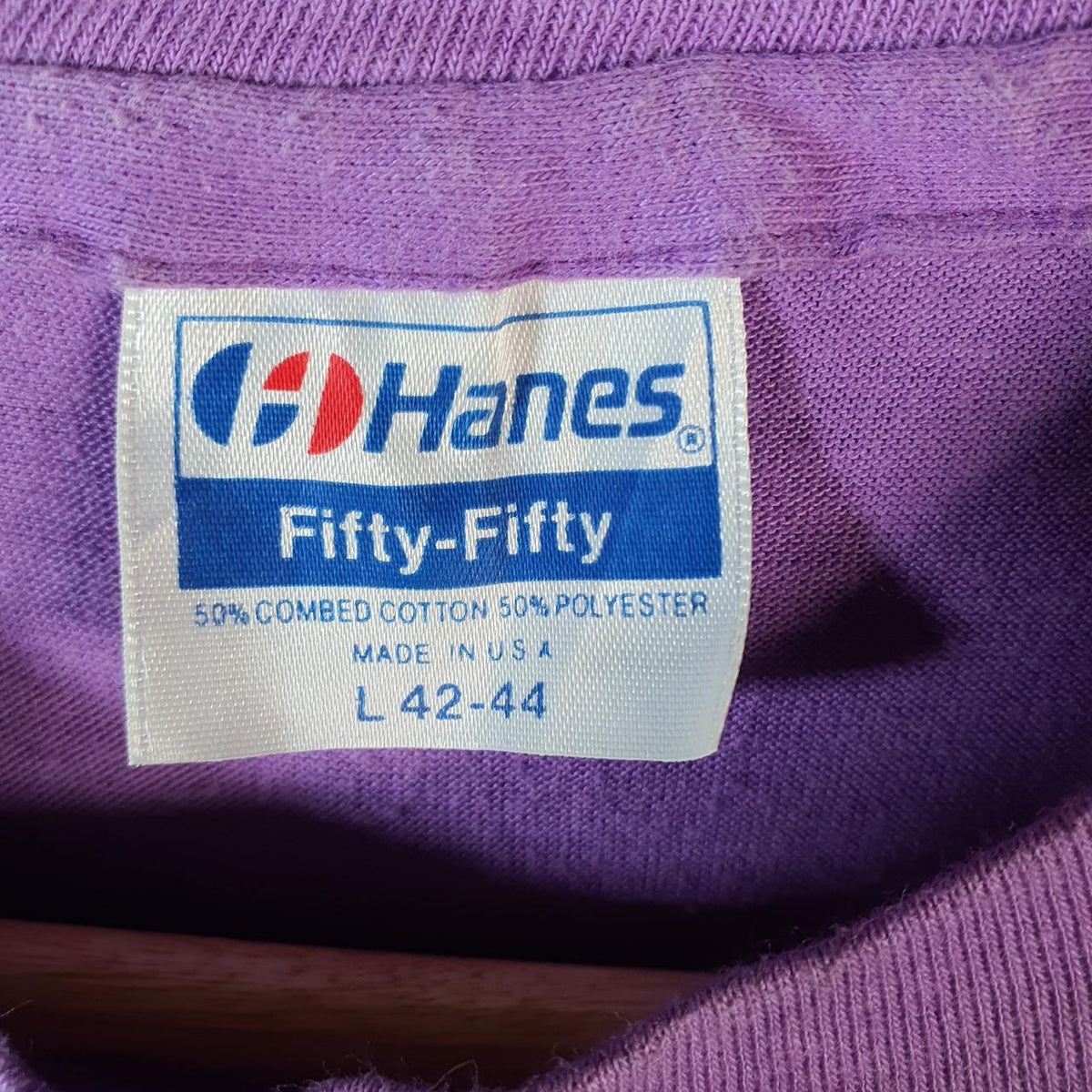 Vintage Hanes Wounded Knee Limeridge 90s Single Stitch T Shirt Men’s Large Purple C9543
