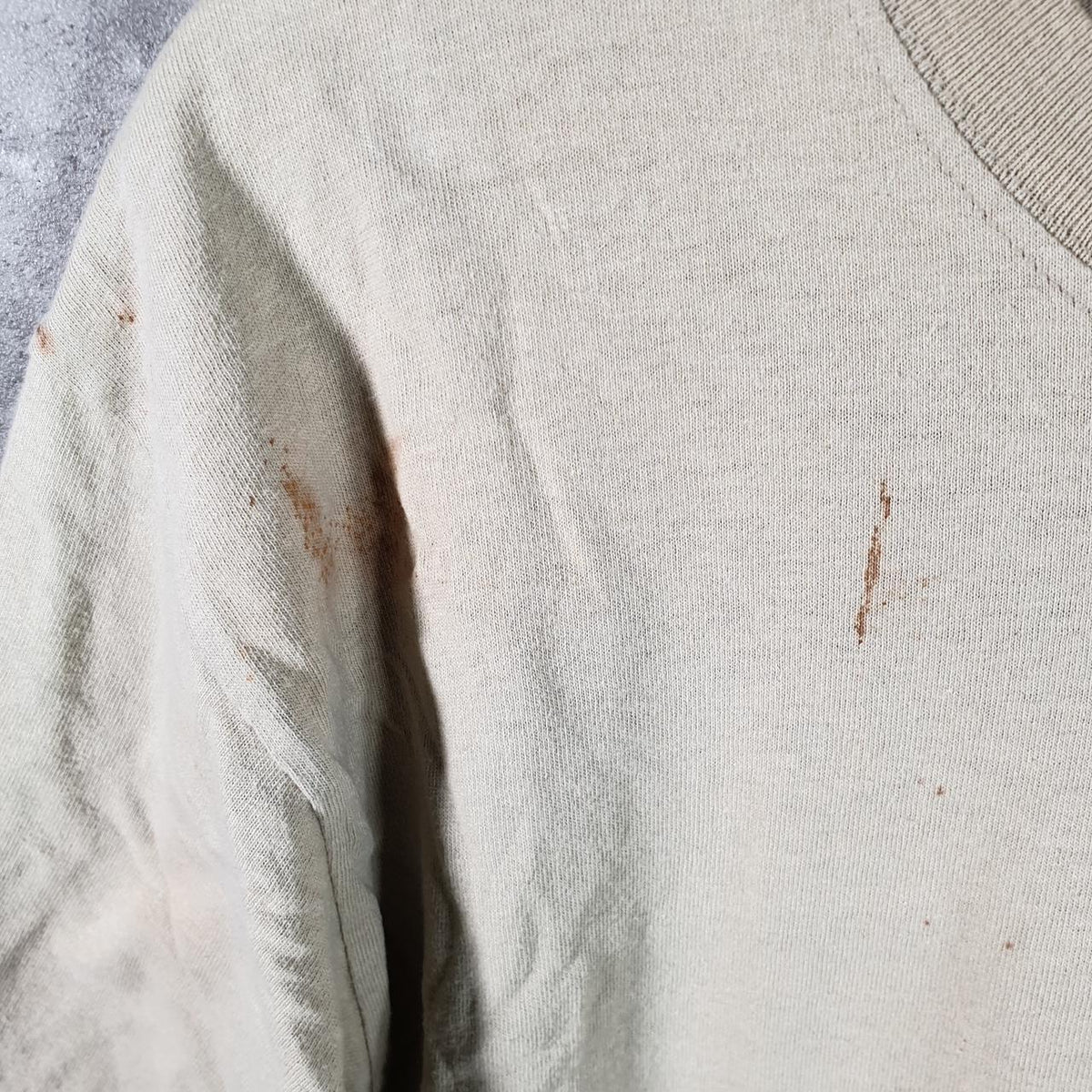 Vintage Duke Quantico Tactical Supply 90s USA Single Stitch T Shirt Men’s Large Beige
