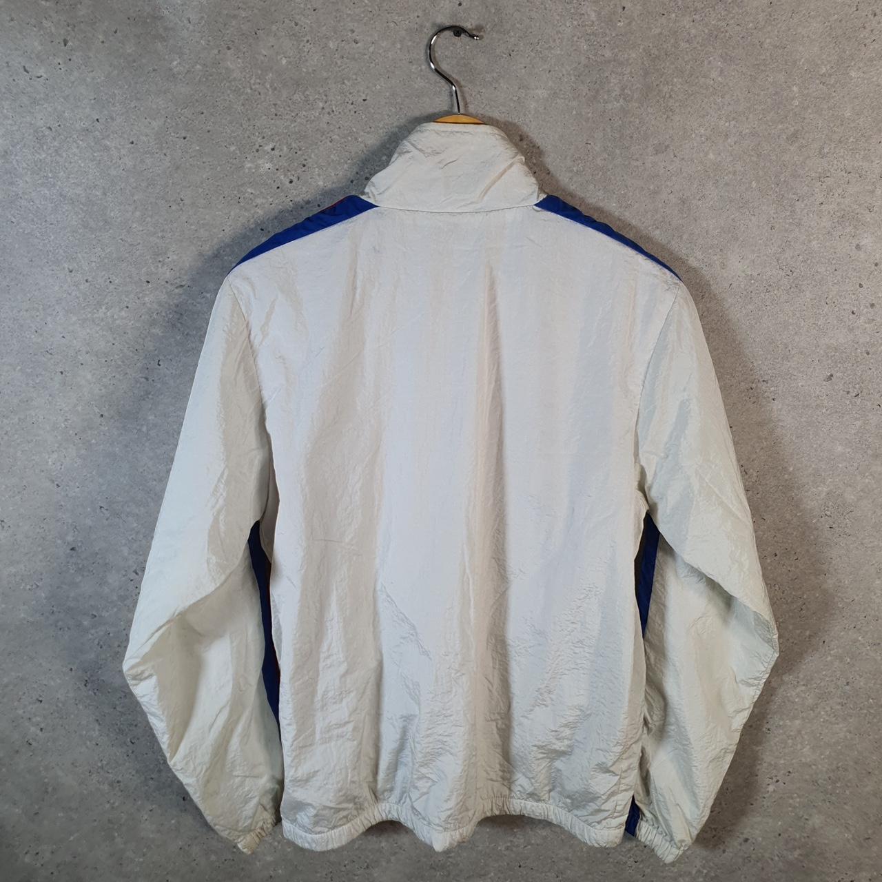 Vintage Ellesse Retro Windbreaker Track Jacket Mens Small White Full Zip