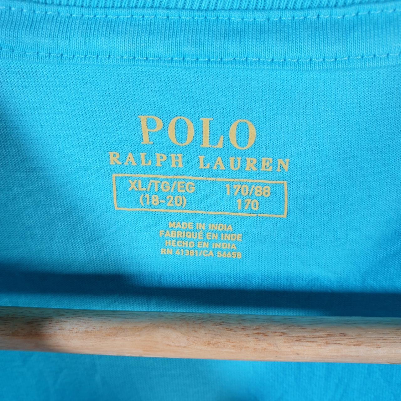 Vintage Ralph Lauren Polo T Shirt Womens XL Blue Embroidered Pony Classic Fit C8620