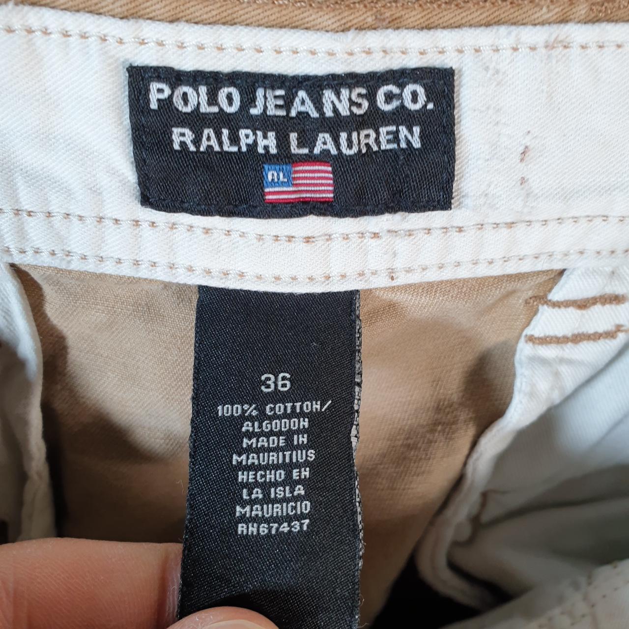 Vintage Ralph Lauren Polo Jeans Shorts Jorts Chino Cargo Men’s W36 Brown Baggy Cotton